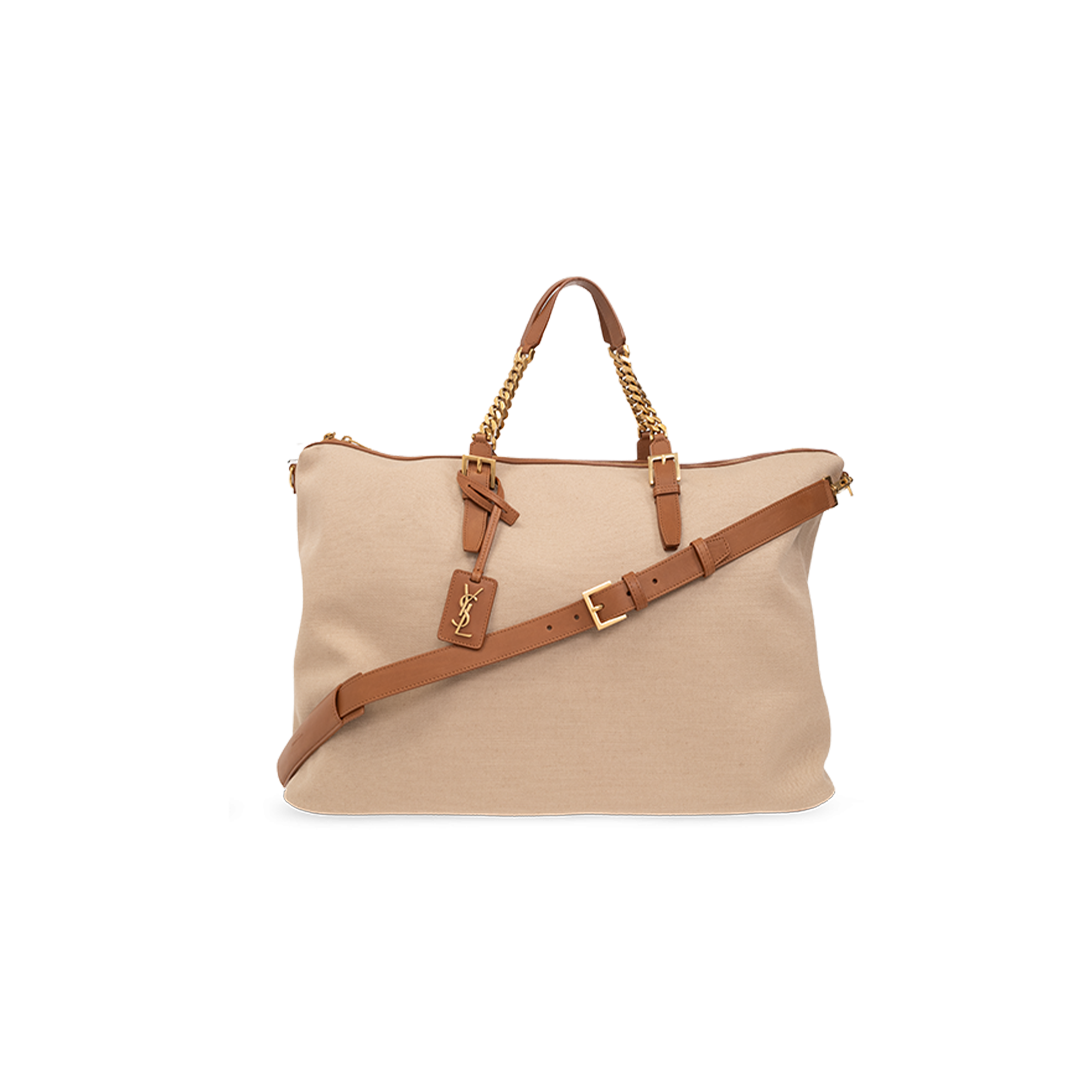 YSL LAURENT TRAVEL BAG IN DESERT DUST&BRICK 773705FAC7T9856 (48*32*20cm)